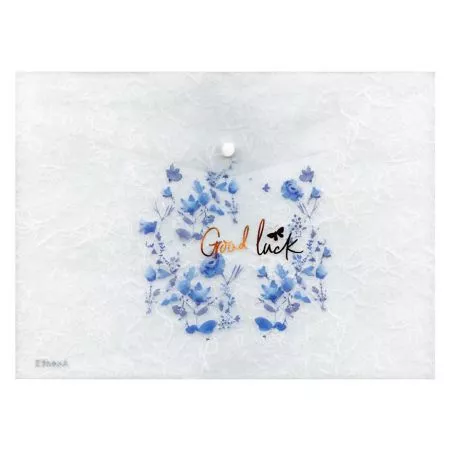 MFP složka M, druk A4, potisk modré květy - 5370595