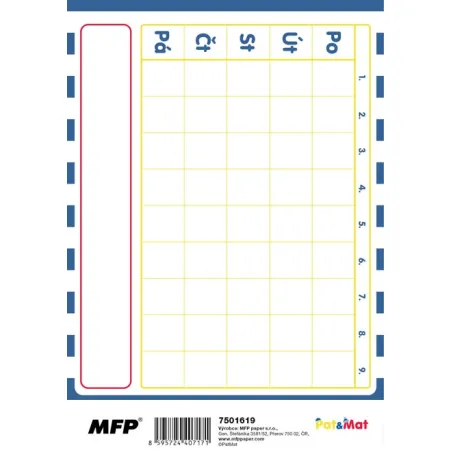 MFP úkolníček A6 Pat a Mat 7501619