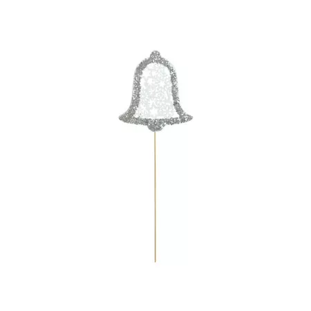MFP zápich zvonek dřevo bílá s glitrem 7,5cm/35cm 8886107