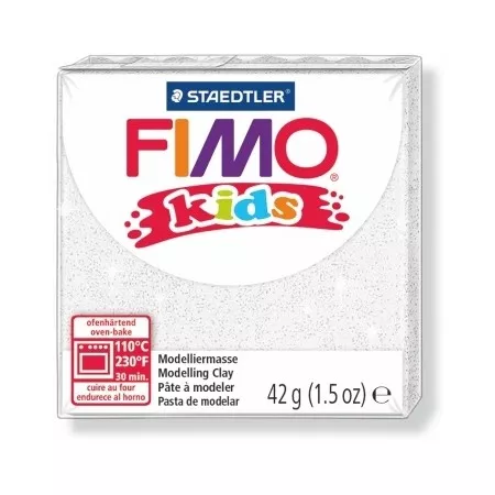Modelovací hmota Fimo Kids 42g bílá se třpytkami