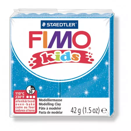 Modelovací hmota Fimo Kids 42g modrá se třpytkami