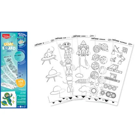 Náhradní náplň do kreativní sady Lumi Board - Vesmír