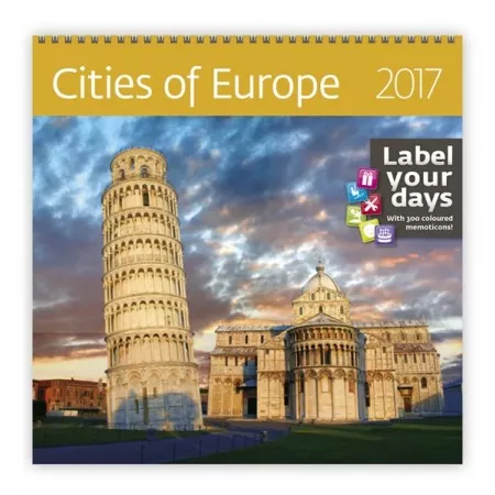 Nástěnný kalendář 2017 Helma, Cities of Europe LP15-17
