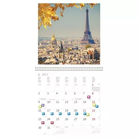 Nástěnný kalendář 2017 Helma, Cities of Europe LP15-17