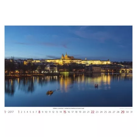 Nástěnný kalendář 2017 Helma, Pražské noci N106-17