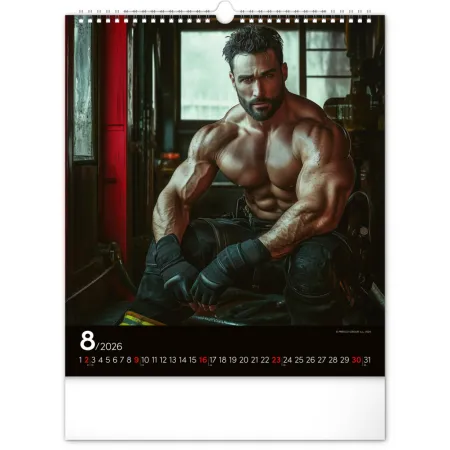 Nástěnný kalendář Dreamy Firefighters 2026, 30 x 34 cm