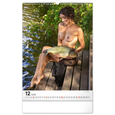 Nástěnný kalendář Girls and Carps 2026, 33 x 46 cm