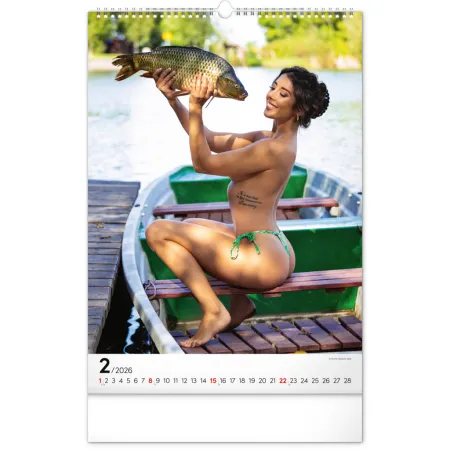 Nástěnný kalendář Girls and Carps 2026, 33 x 46 cm