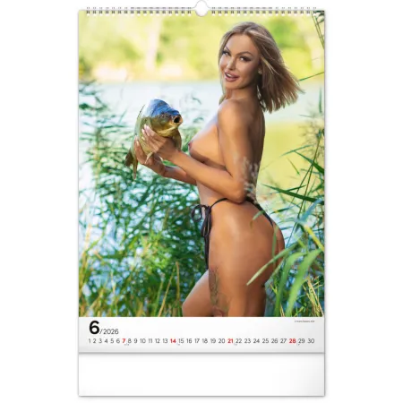 Nástěnný kalendář Girls and Carps 2026, 33 x 46 cm