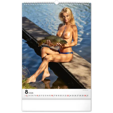 Nástěnný kalendář Girls and Carps 2026, 33 x 46 cm