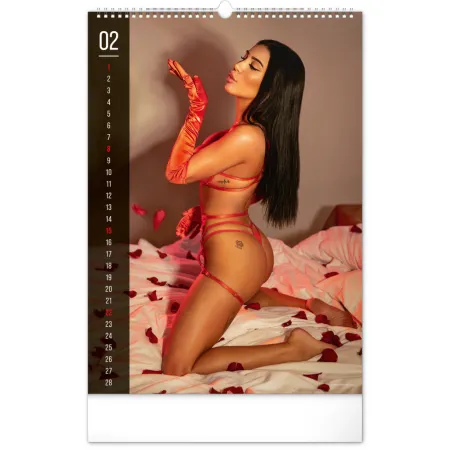Nástěnný kalendář Girls Exclusive 2026, 33 x 46 cm