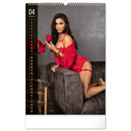 Nástěnný kalendář Girls Exclusive 2026, 33 x 46 cm