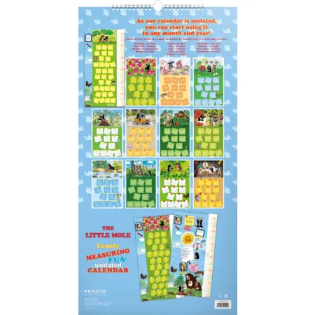Nástěnný kalendář Krteček GB, měřicí, 33 × 64 cm