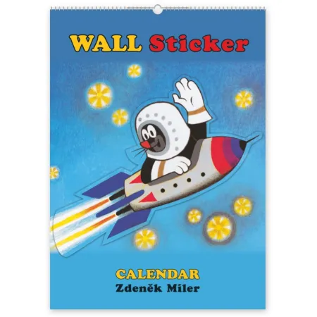 Nástěnný kalendář Krteček, se samolepkami, nedatovaný, 33 x 46 cm