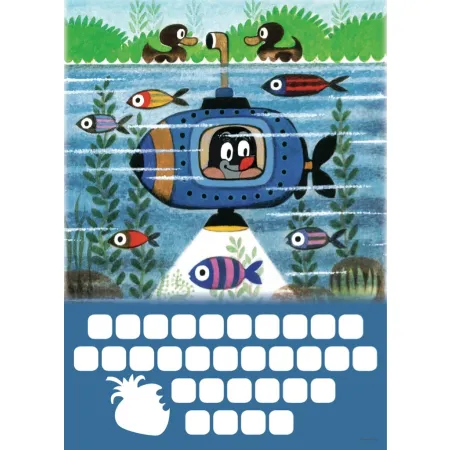 Nástěnný kalendář Krteček, se samolepkami, nedatovaný, 33 x 46 cm