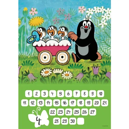 Nástěnný kalendář Krteček, se samolepkami, nedatovaný, 33 x 46 cm