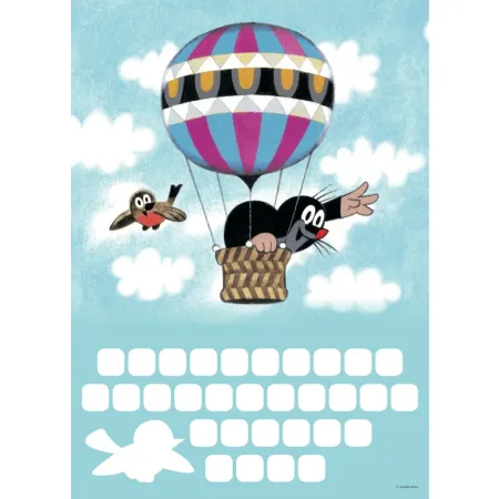 Nástěnný kalendář Krteček, se samolepkami, nedatovaný, 33 x 46 cm