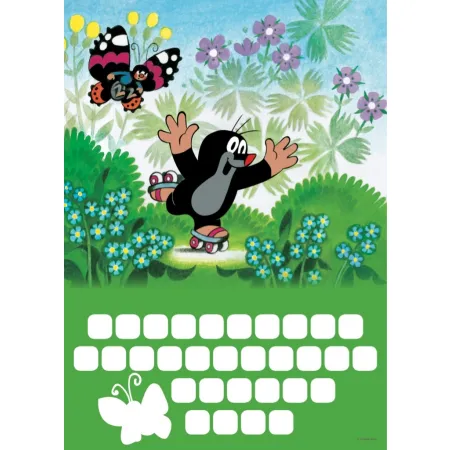 Nástěnný kalendář Krteček, se samolepkami, nedatovaný, 33 x 46 cm