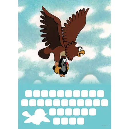 Nástěnný kalendář Krteček, se samolepkami, nedatovaný, 33 x 46 cm