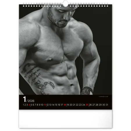 Nástěnný kalendář Men 2026, 30 x 34 cm