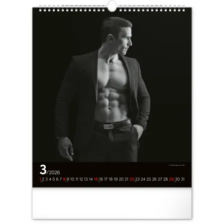 Nástěnný kalendář Men 2026, 30 x 34 cm