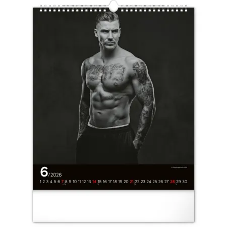 Nástěnný kalendář Men 2026, 30 x 34 cm