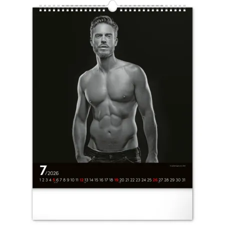 Nástěnný kalendář Men 2026, 30 x 34 cm