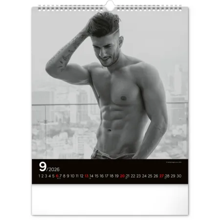Nástěnný kalendář Men 2026, 30 x 34 cm