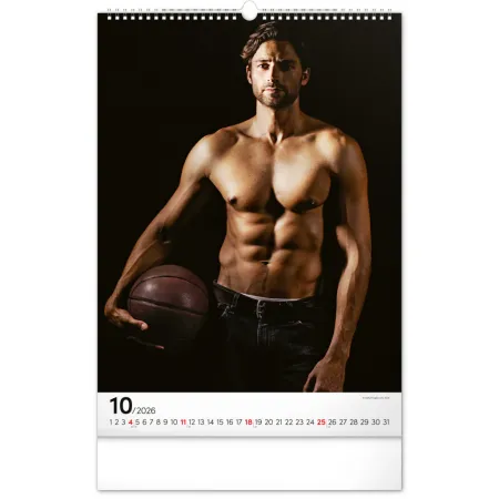 Nástěnný kalendář Men Exclusive 2026, 33 x 46 cm