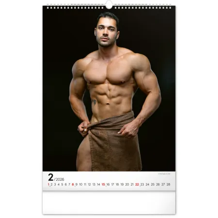 Nástěnný kalendář Men Exclusive 2026, 33 x 46 cm