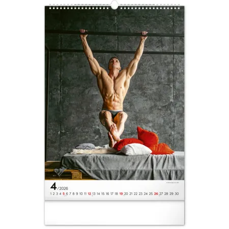 Nástěnný kalendář Men Exclusive 2026, 33 x 46 cm