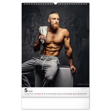 Nástěnný kalendář Men Exclusive 2026, 33 x 46 cm
