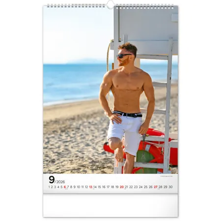 Nástěnný kalendář Men Exclusive 2026, 33 x 46 cm