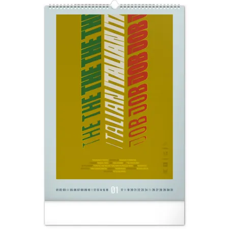 NOTIQUE Nástěnný kalendář Alternative Movie Posters 2026, 33 x 46 cm