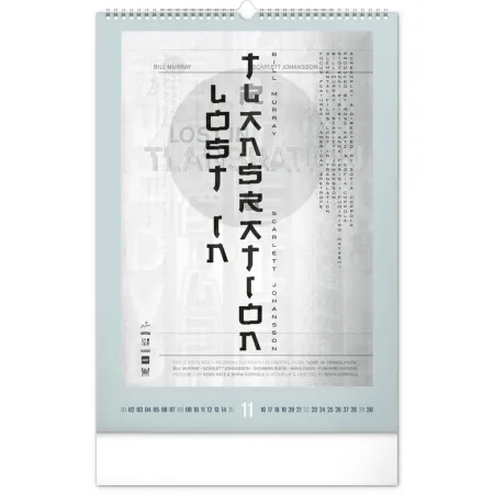 NOTIQUE Nástěnný kalendář Alternative Movie Posters 2026, 33 x 46 cm