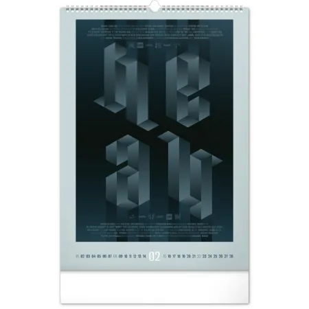 NOTIQUE Nástěnný kalendář Alternative Movie Posters 2026, 33 x 46 cm