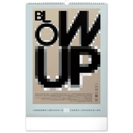 NOTIQUE Nástěnný kalendář Alternative Movie Posters 2026, 33 x 46 cm