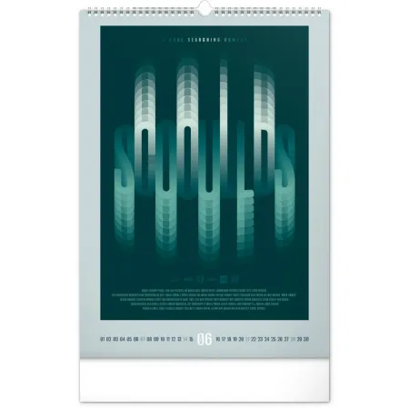 NOTIQUE Nástěnný kalendář Alternative Movie Posters 2026, 33 x 46 cm