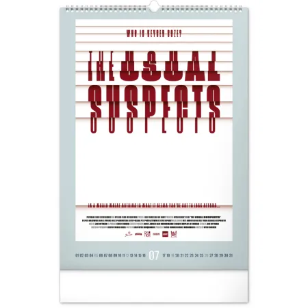 NOTIQUE Nástěnný kalendář Alternative Movie Posters 2026, 33 x 46 cm