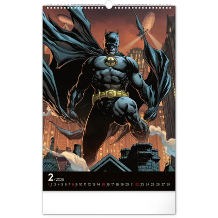 NOTIQUE Nástěnný kalendář Batman Dark 2026, 33 x 46 cm