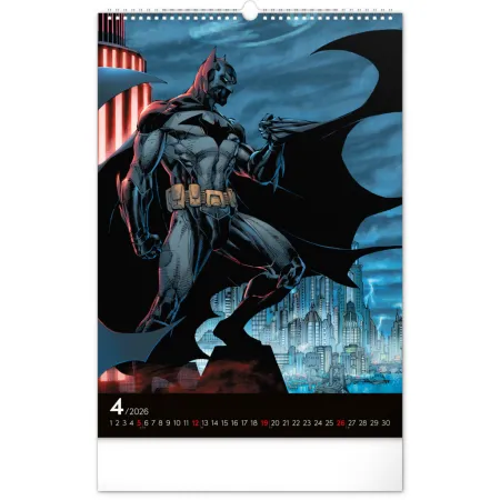 NOTIQUE Nástěnný kalendář Batman Dark 2026, 33 x 46 cm