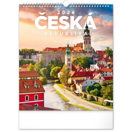 NOTIQUE Nástěnný kalendář Česká republika 2026, 30 x 34 cm