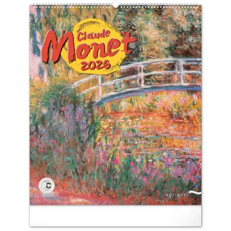 NOTIQUE Nástěnný kalendář Claude Monet 2026, 48 x 56 cm