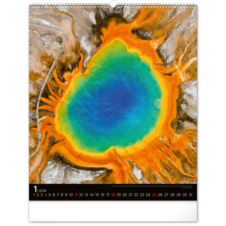 NOTIQUE Nástěnný kalendář Energie 2026, 48 x 56 cm