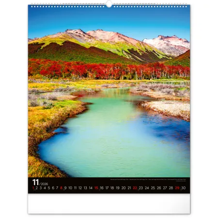 NOTIQUE Nástěnný kalendář Energie 2026, 48 x 56 cm