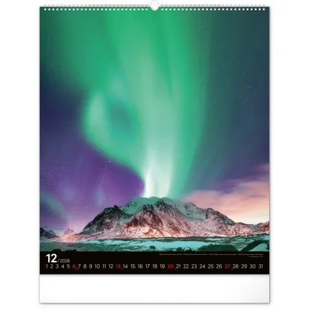 NOTIQUE Nástěnný kalendář Energie 2026, 48 x 56 cm