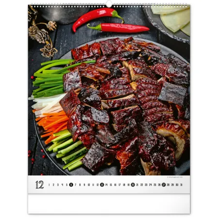 NOTIQUE Nástěnný kalendář Gourmet 2026, 48 x 56 cm