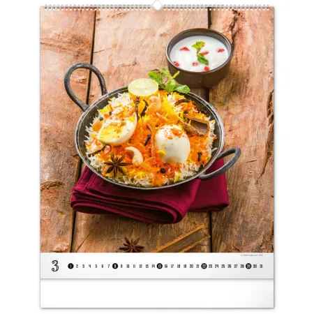 NOTIQUE Nástěnný kalendář Gourmet 2026, 48 x 56 cm