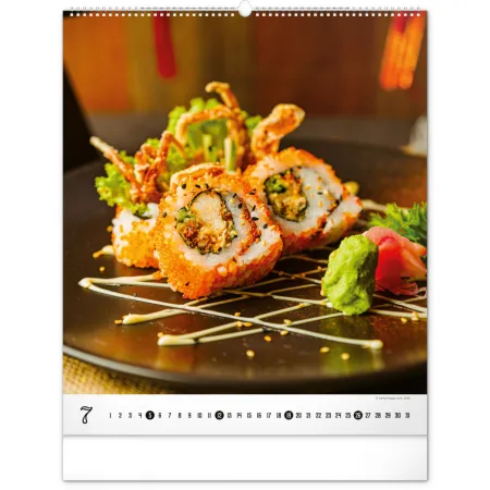 NOTIQUE Nástěnný kalendář Gourmet 2026, 48 x 56 cm