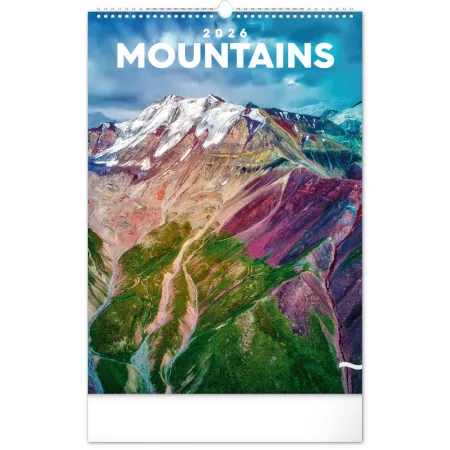 NOTIQUE Nástěnný kalendář Hory 2026, 33 x 46 cm
